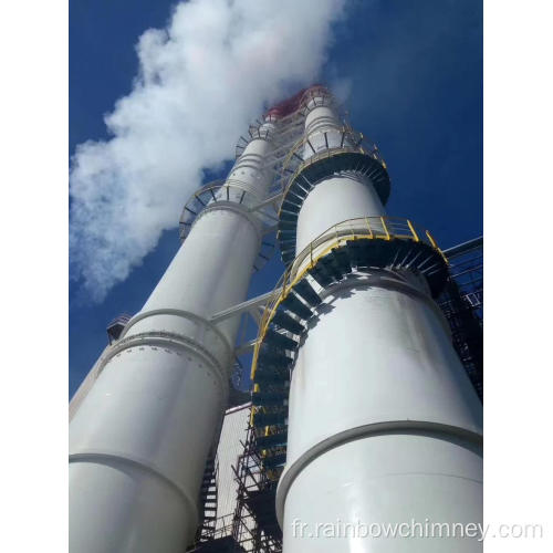 Pile de cheminée en acier en acier autoportant